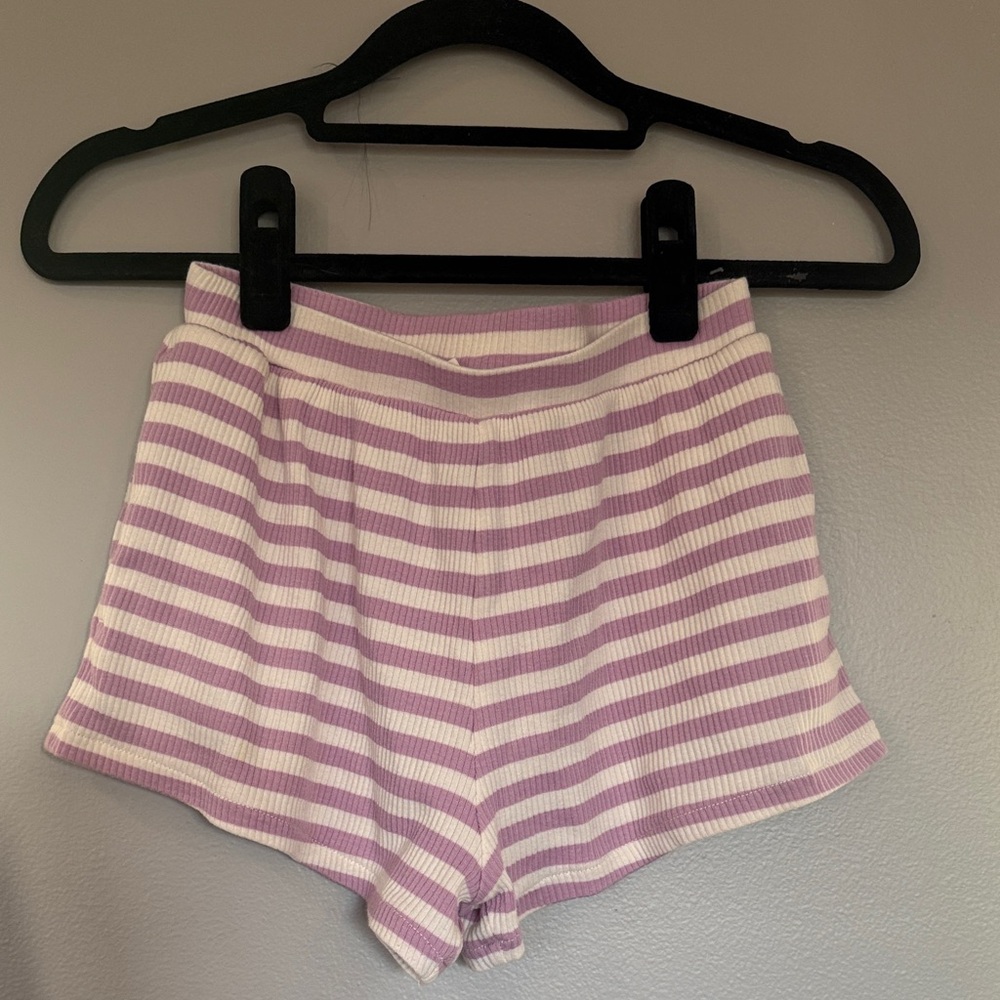 Crewcuts Lavender and White Striped Shorts